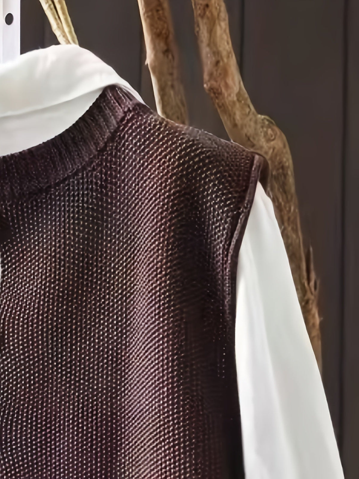 Dame Cardigan med Drapering og Knapper 4