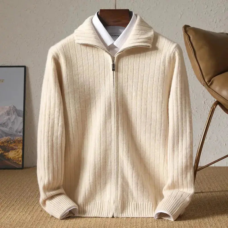 Dame Cardigan med Stilige Striper 2