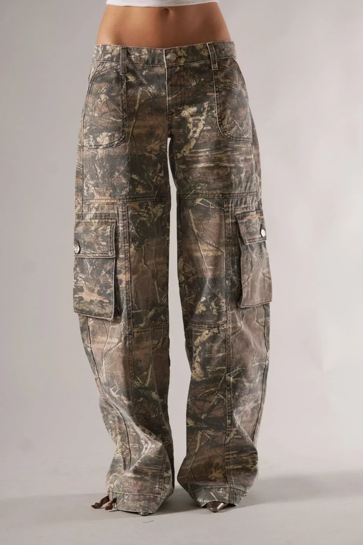 Dame Cargobukser Camouflage Stil 3