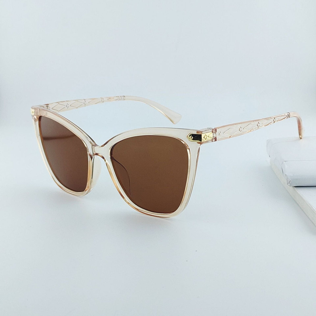 Dame Cat-Eye Solbriller Fasjonable med UV-beskyttelse 0