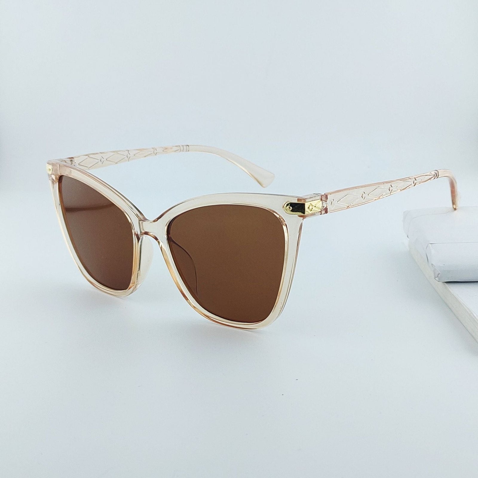 Dame Cat-Eye Solbriller Fasjonable med UV-beskyttelse 0