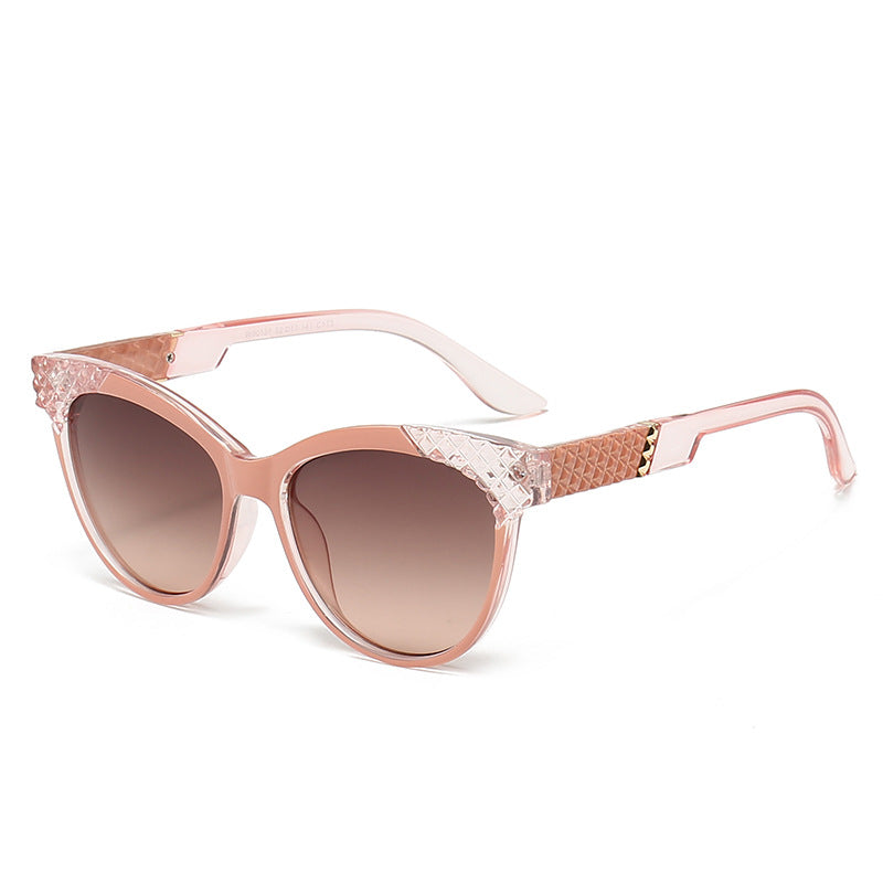 Dame Cat-Eye Solbriller med Strukturert Innfatning 6