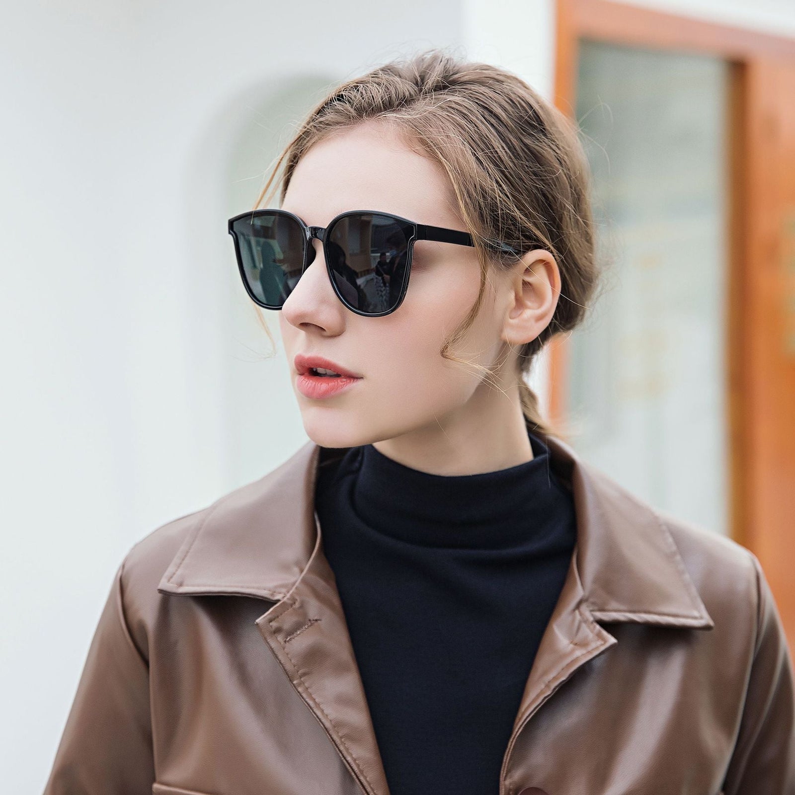 Dame Cat-Eye Solbriller med UV-Beskyttelse 3
