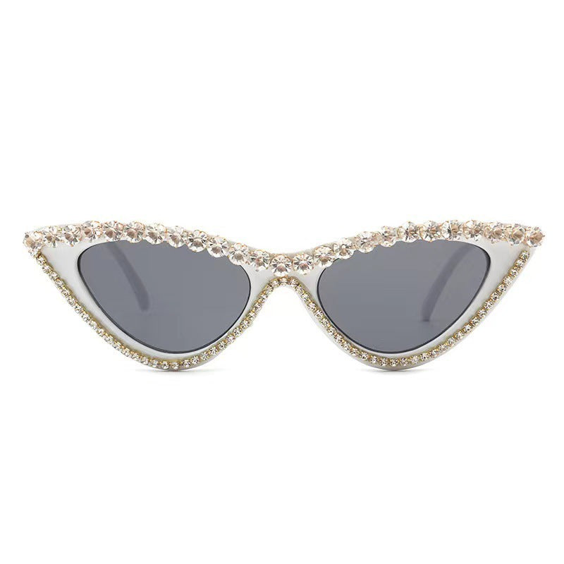Dame Cat Eye Solbriller med Rhinestone Detaljer 10