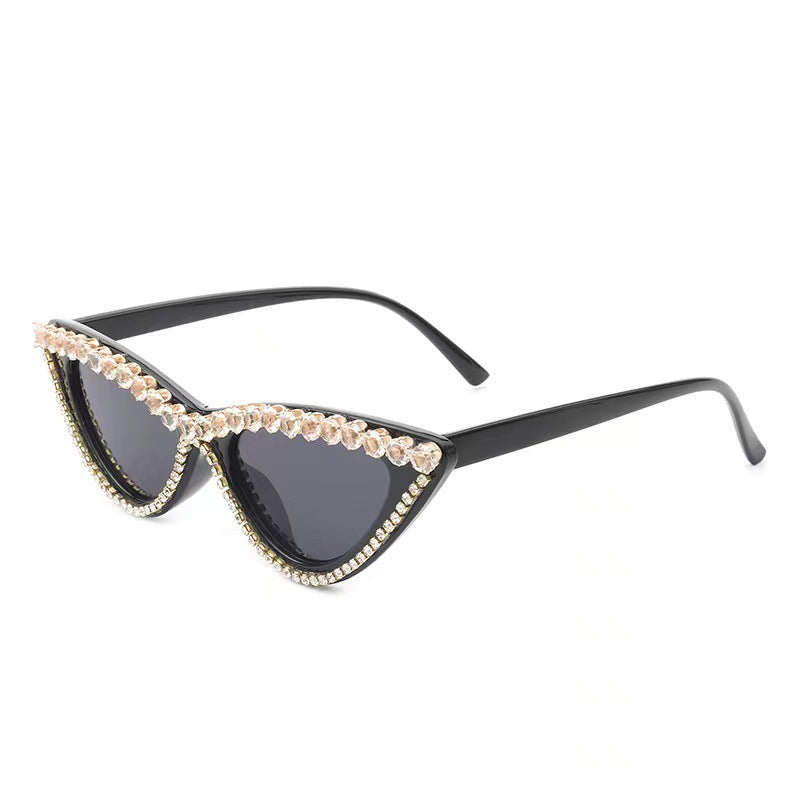 Dame Cat Eye Solbriller med Rhinestone Detaljer 1