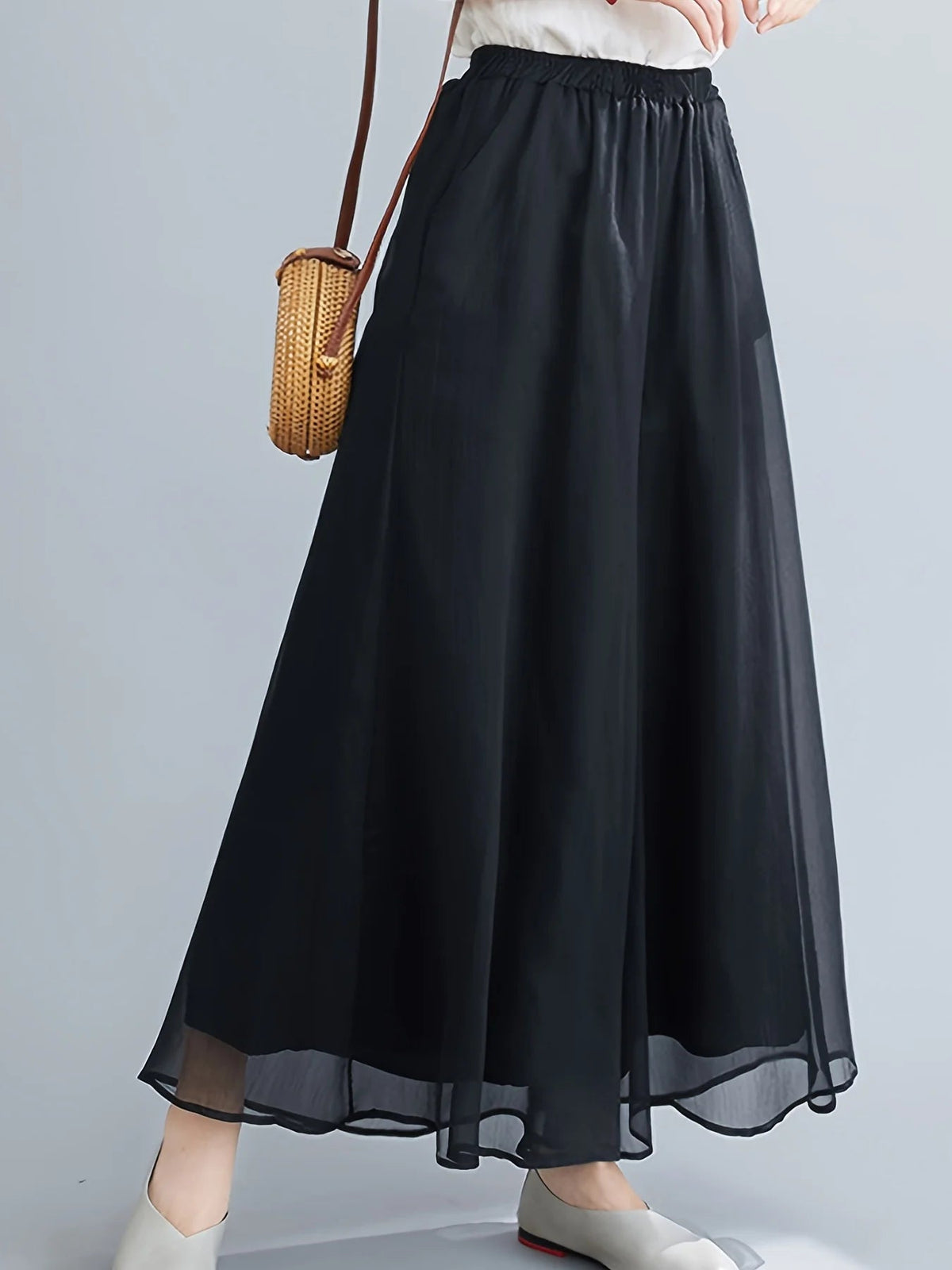 Dame Chiffonbukser Løse med Gjennomsiktig Design 5