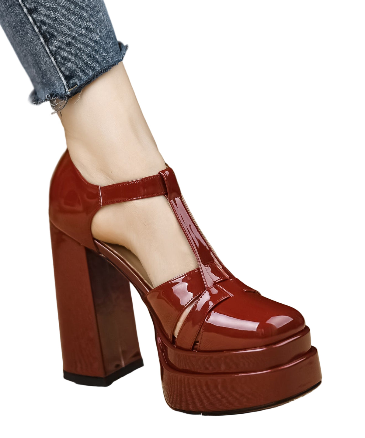 Dame Chunky Høye Hæler 0