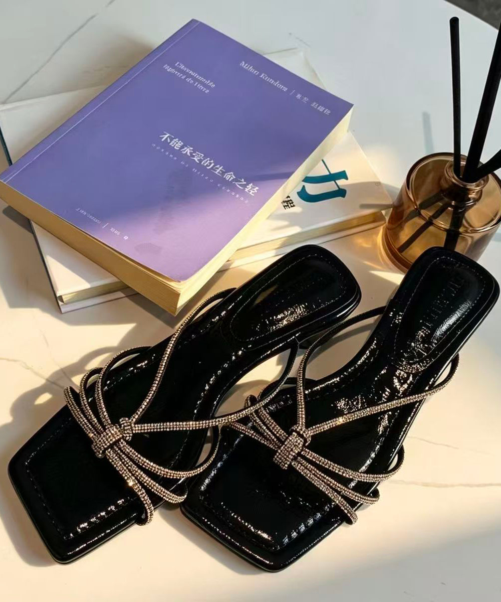 Dame Chunky Sandaler med Rhinestones 4