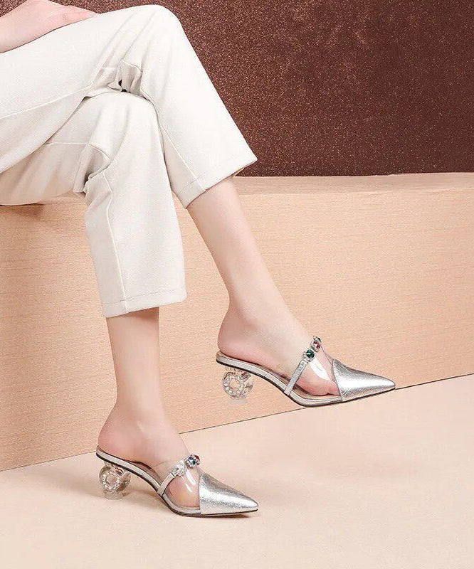 Dame Chunky Sandaler med Spiss Tå 1