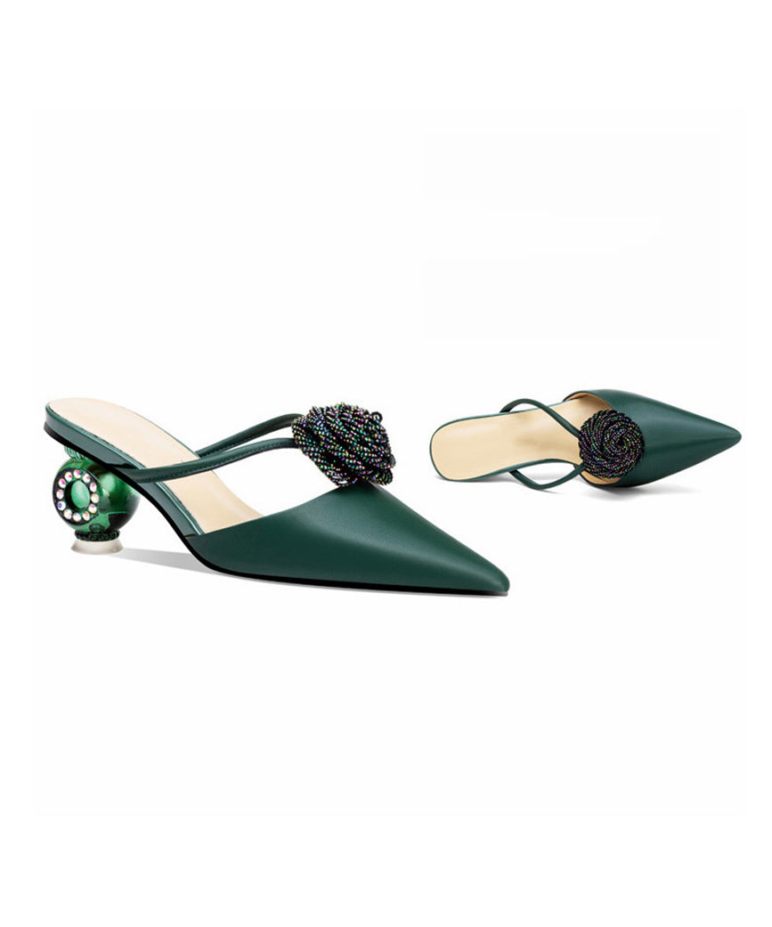 Dame Chunky Slide Sandaler med Blomsterdesign 3