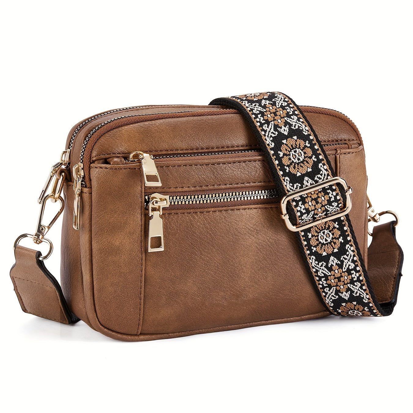 Dame Crossbody Veske Boho Stil Vegansk Skinn 0