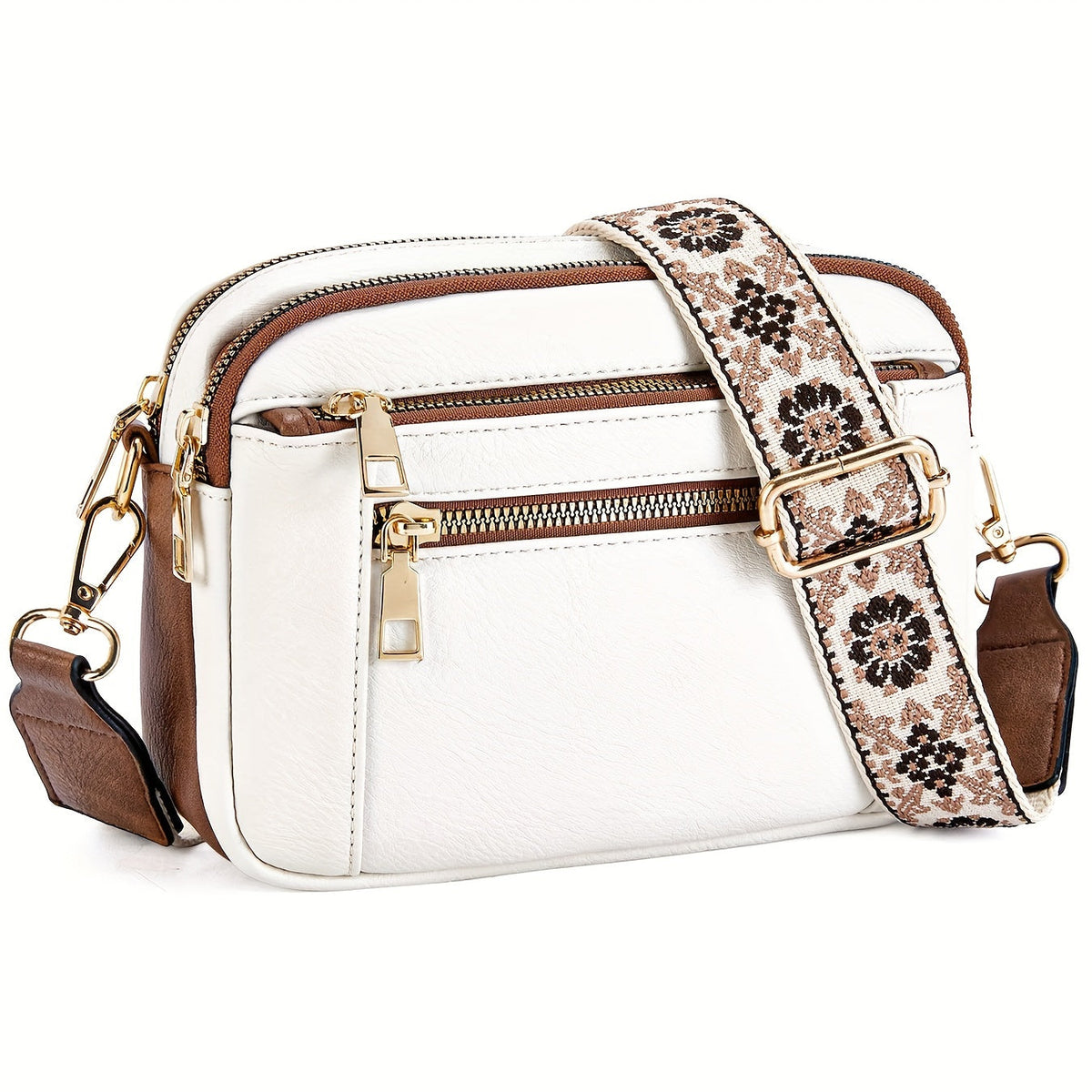 Dame Crossbody Veske Boho Stil Vegansk Skinn 3
