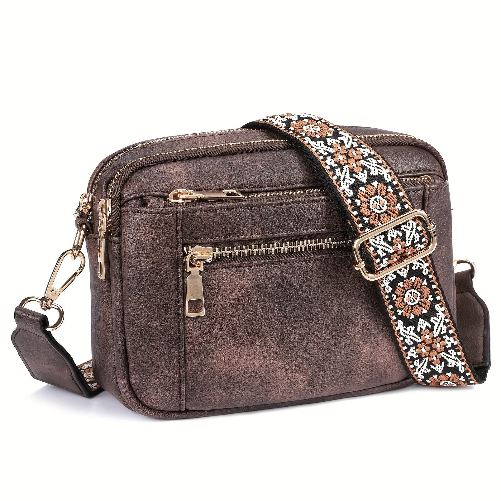 Dame Crossbody Veske Boho Stil Vegansk Skinn 5
