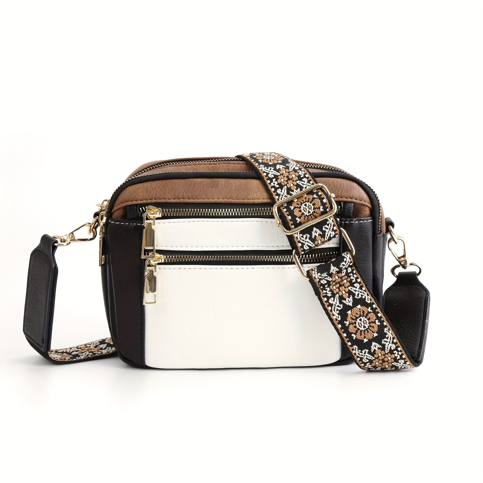 Dame Crossbody Veske Boho Stil Vegansk Skinn 6