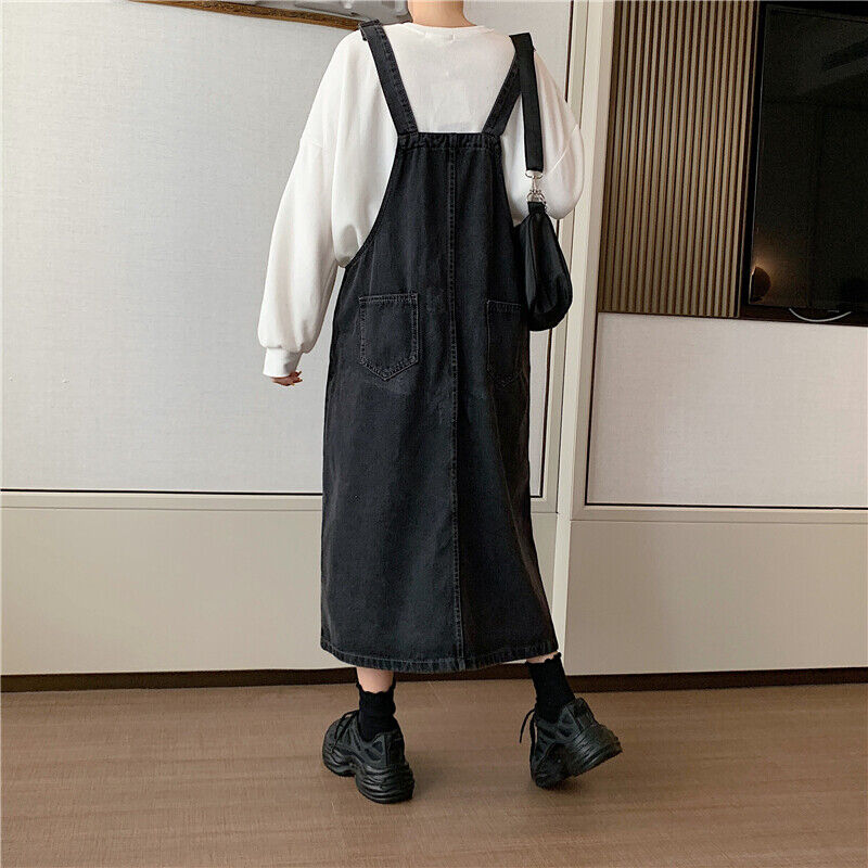 Dame Denim Kjole med Frontlomme 2