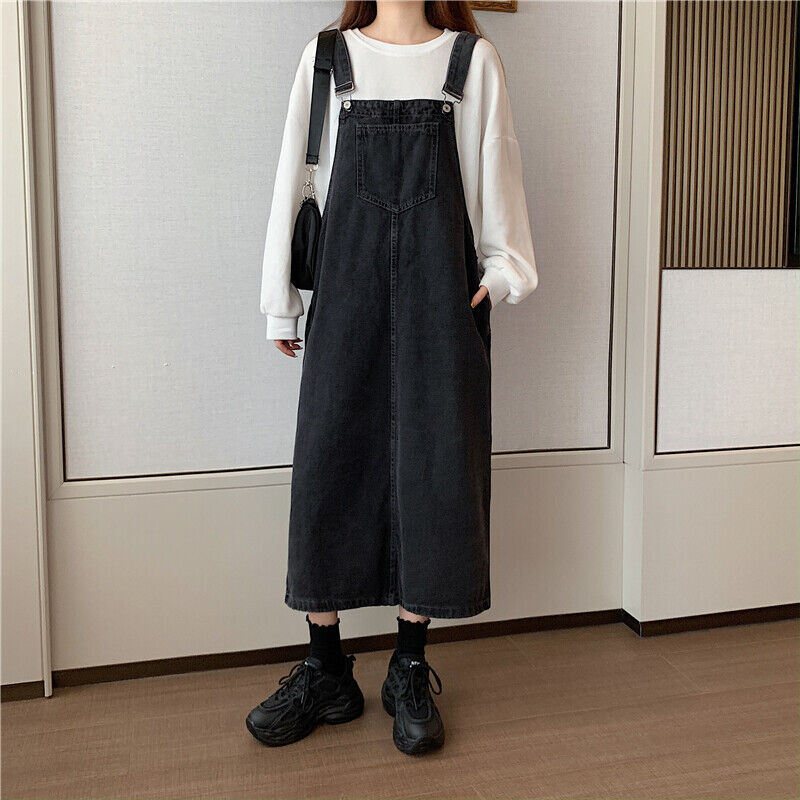 Dame Denim Kjole med Frontlomme 5