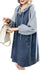 Dame Denim Mid Dress med Hette og Lommer 0