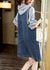 Dame Denim Mid Dress med Hette og Lommer 2