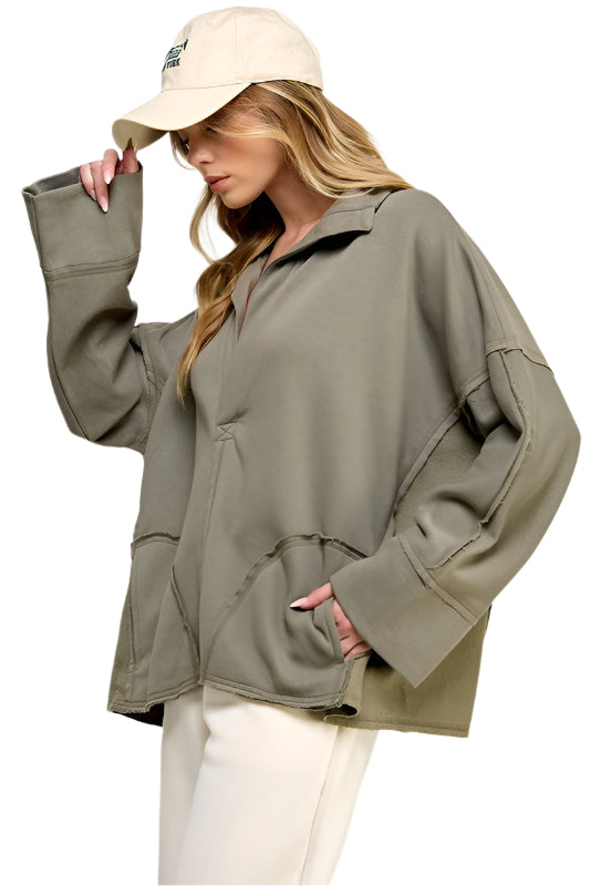 Dame Ermeløs Pullover V-Hals Lette Materialer 0