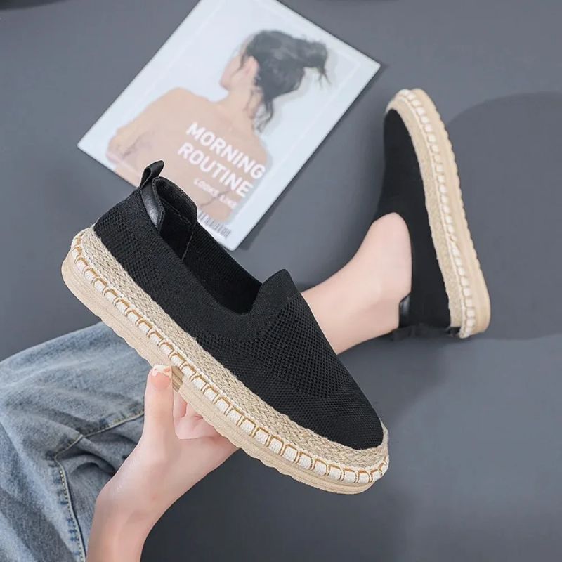 Dame Espadrilles med Strikket Overdel 2