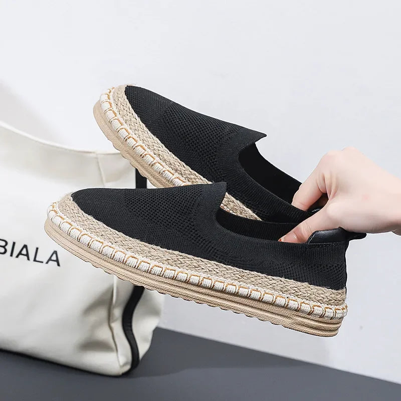 Dame Espadrilles med Strikket Overdel 5