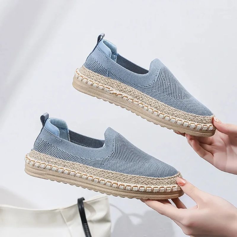 Dame Espadrilles med Strikket Overdel 7