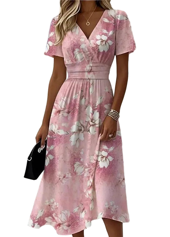 Dame Feriekjole med V-hals og Chiffon 0
