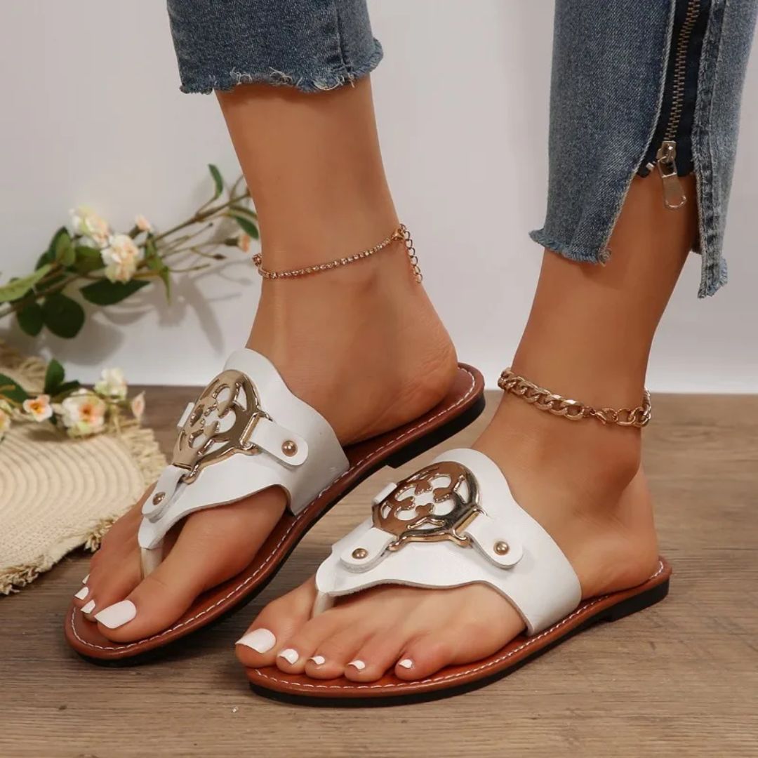 Dame Flate Sandaler Unik Design 6