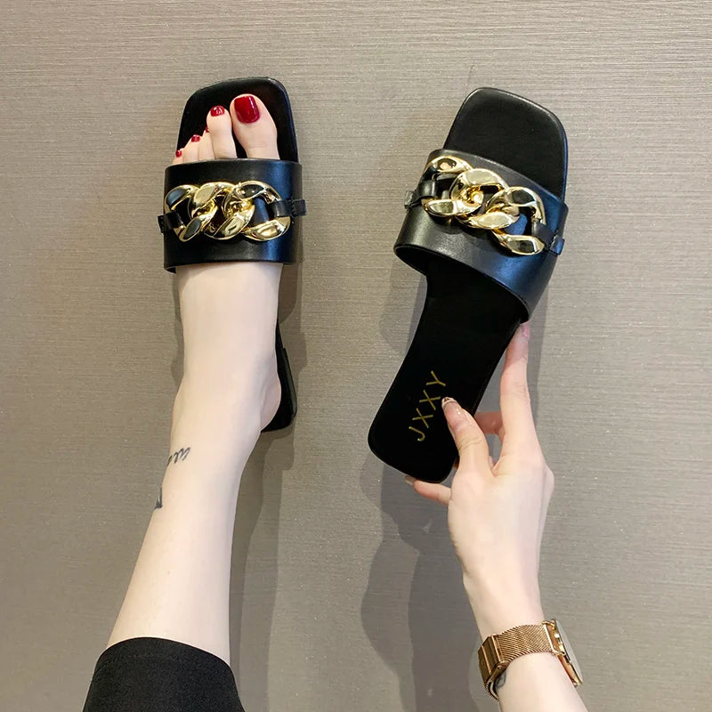 Dame Flate Sandaler med Chunky Detaljer 3
