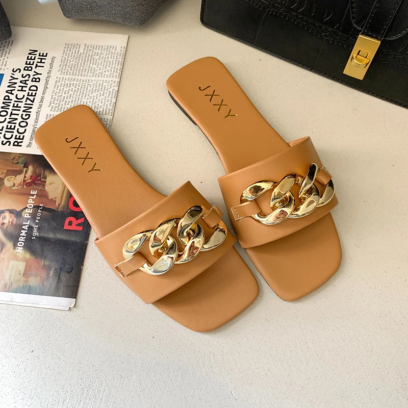 Dame Flate Sandaler med Chunky Detaljer 5