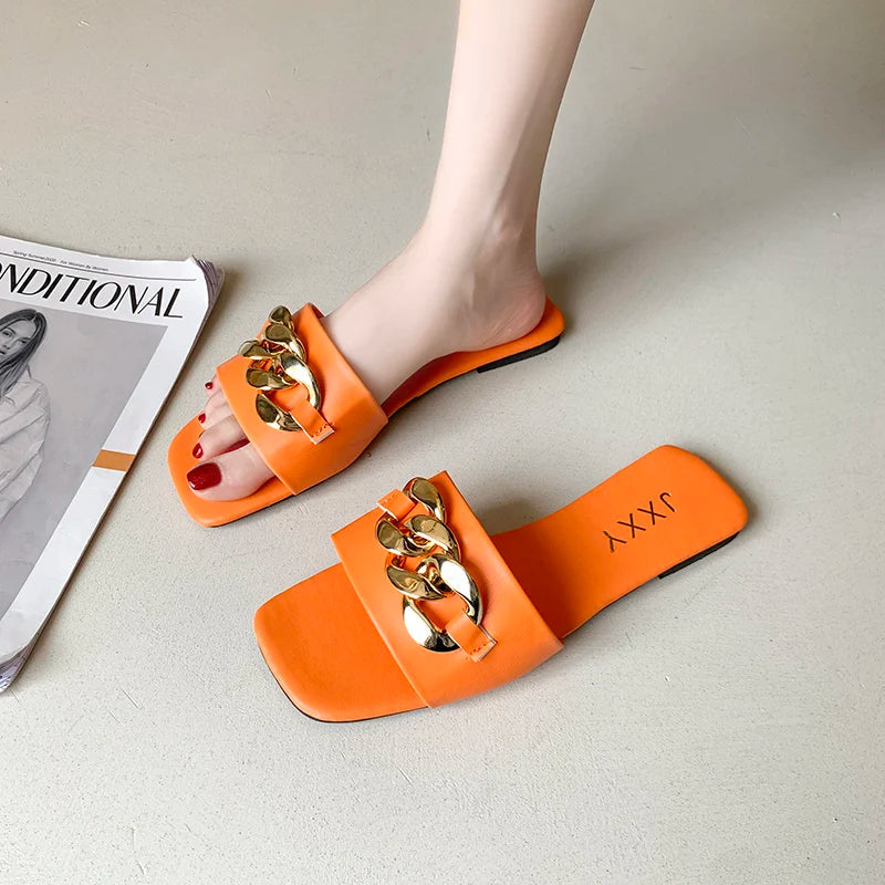 Dame Flate Sandaler med Chunky Detaljer 6