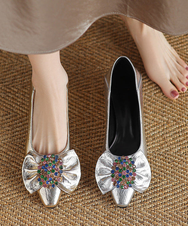 Dame Flats Sko med Chic Sløyfe 3