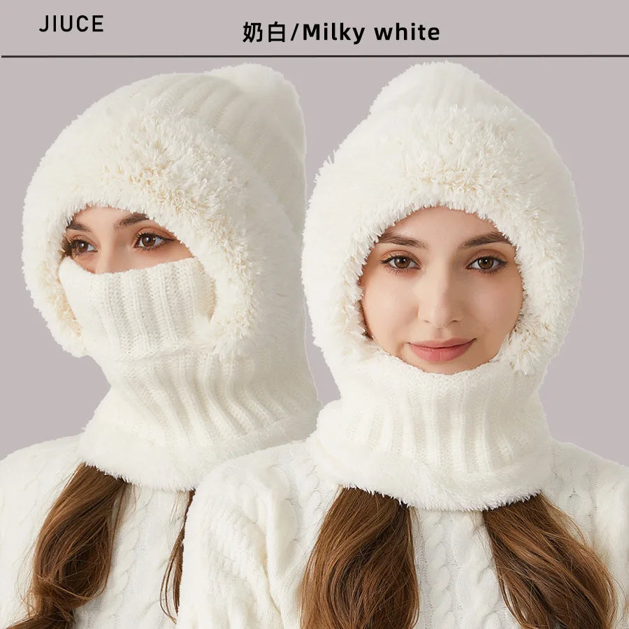 Dame Fleece Vinterlue med Snood 5