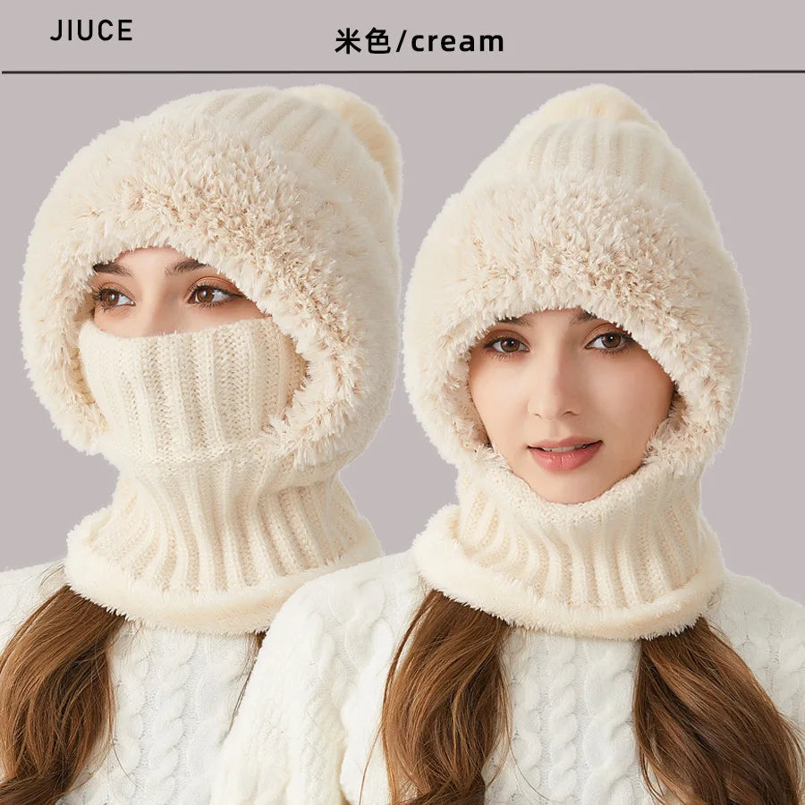 Dame Fleece Vinterlue med Snood 7