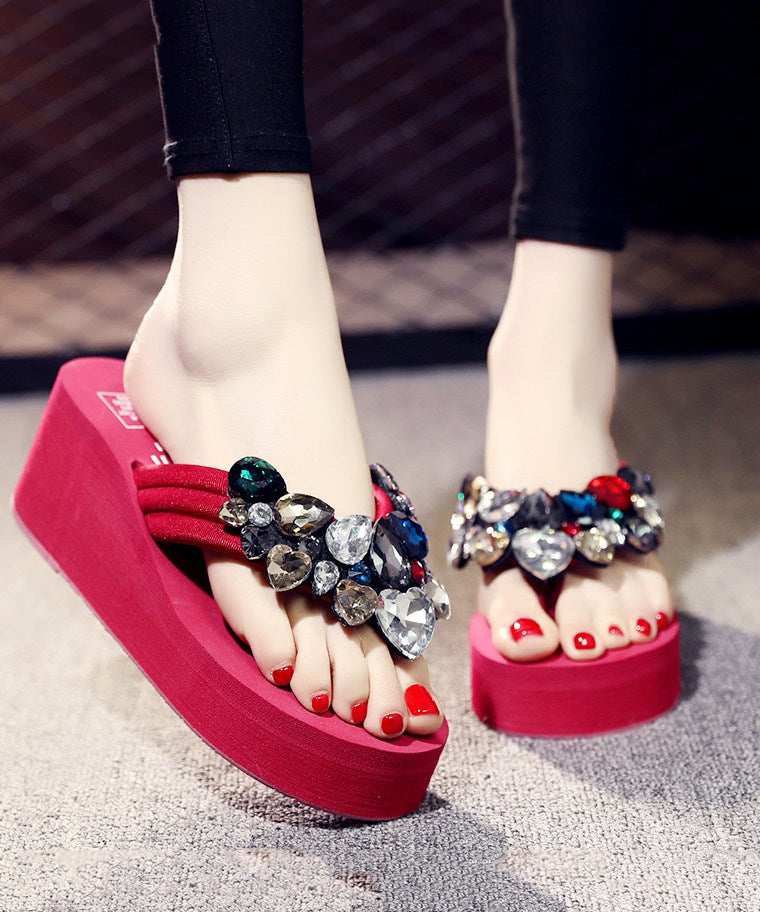 Dame Flip Flops med Glitrende Detaljer 2
