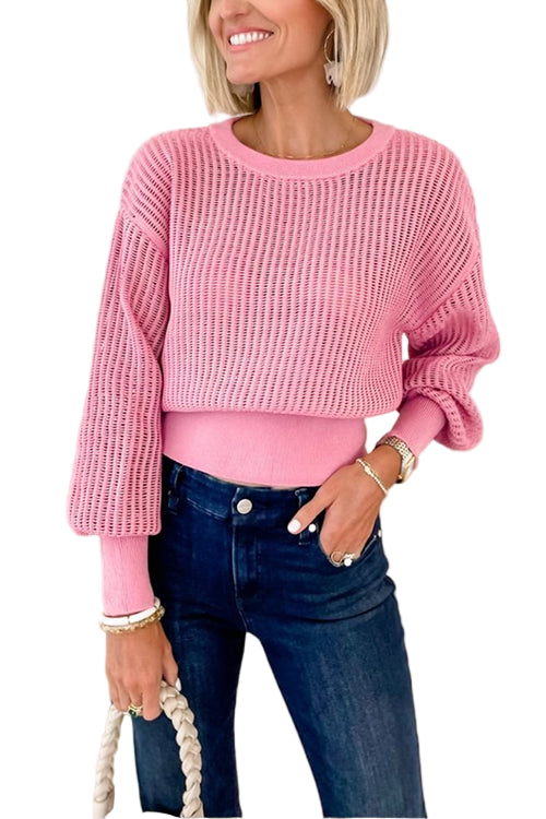 Dame Genser Crewneck med Utskjæring Moderne Stil 0