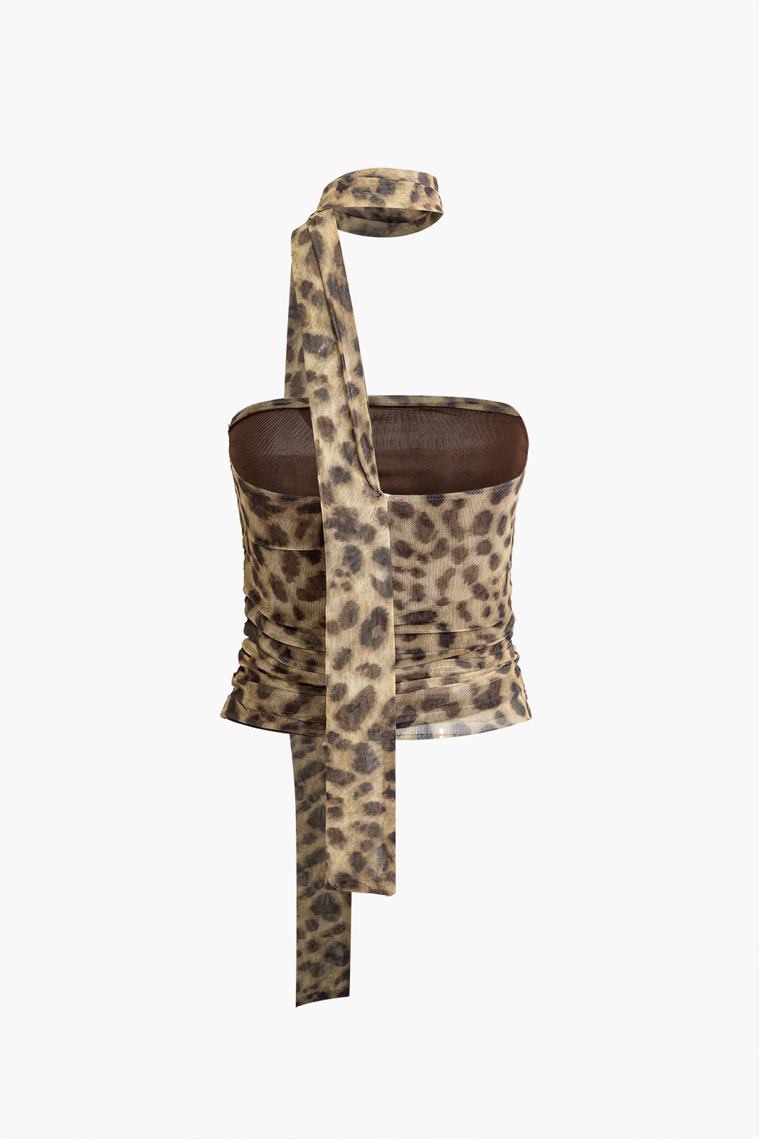 Dame Grime-Topp Halterneck med Leopardprint 2