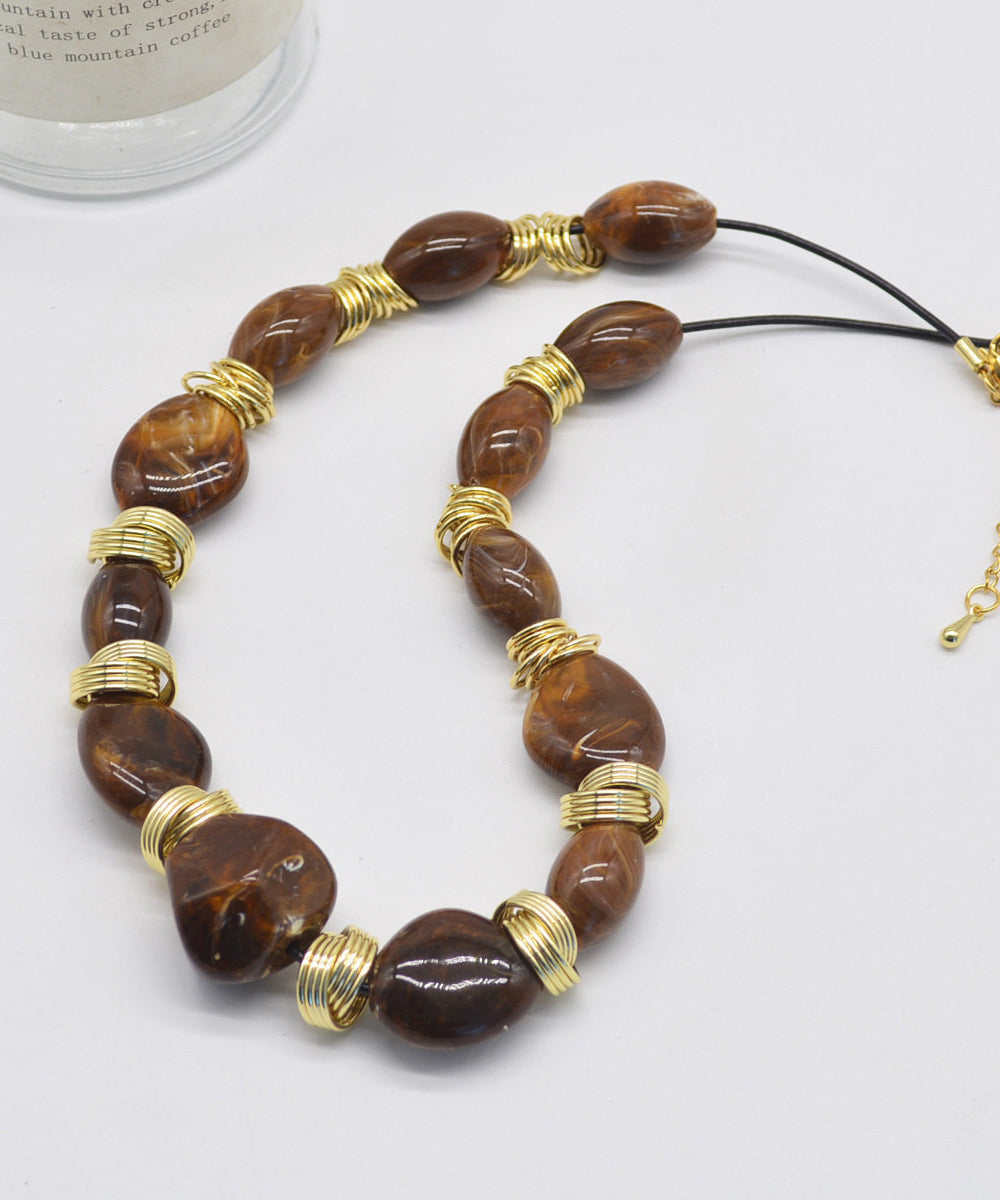 Dame Halskjede Boho Asymmetrisk Beading Design 1
