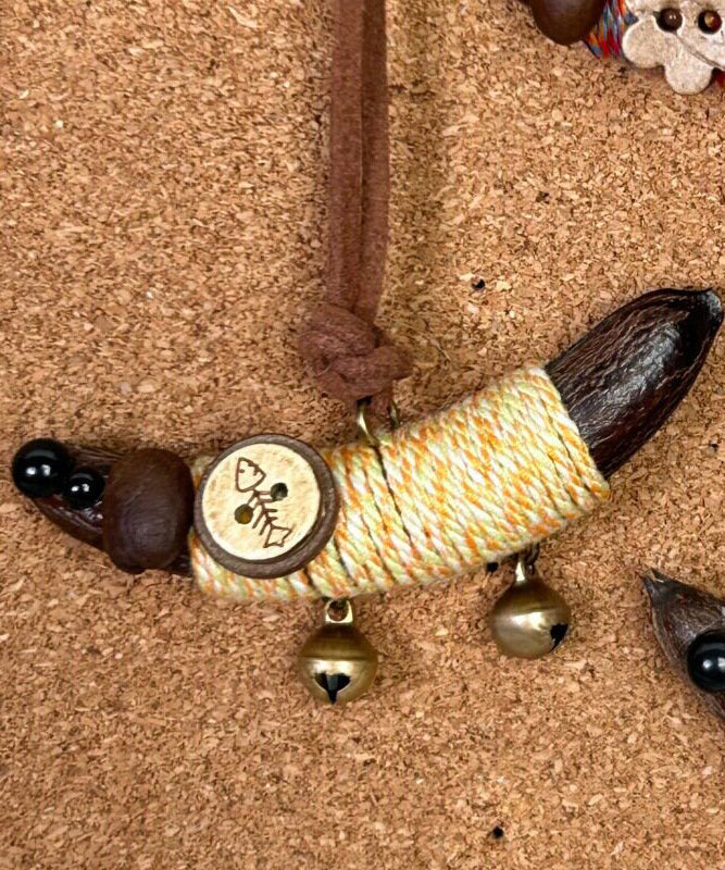 Dame Halskjede med Dachshund Anheng i Vevd Stil 4