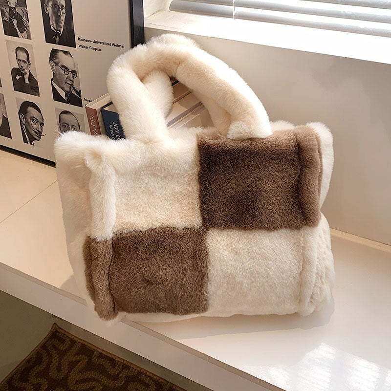 Dame Håndveske Trendy Vinterstil med Romslig Oppbevaringsplass 11
