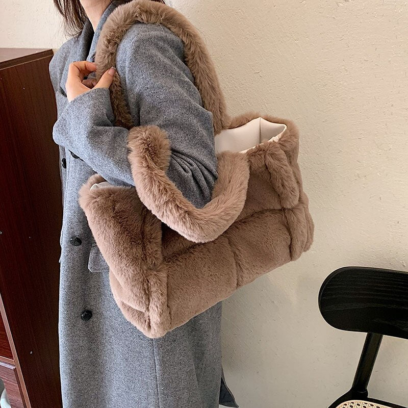 Dame Håndveske Trendy Vinterstil med Romslig Oppbevaringsplass 6