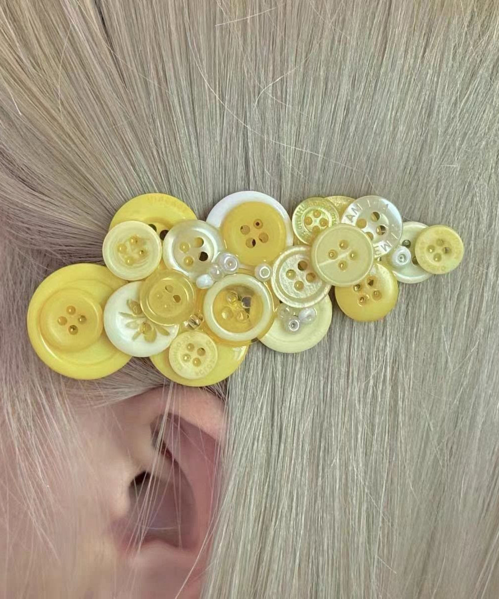 Dame Hårnål med Akrylknapp Design 2