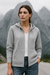 Dame Hoodie Vest Waffle Struktur Myk Blandingsstoff 2