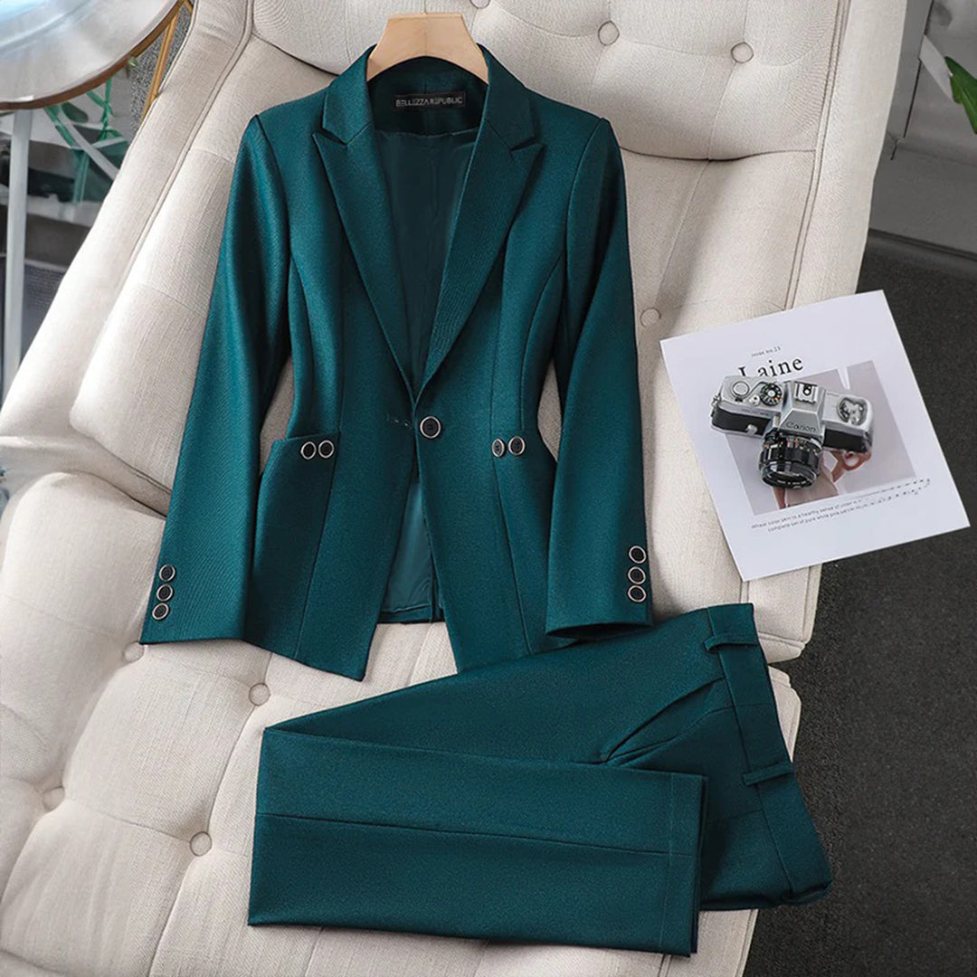 Dame Høstsett Blazer og Bukse 5