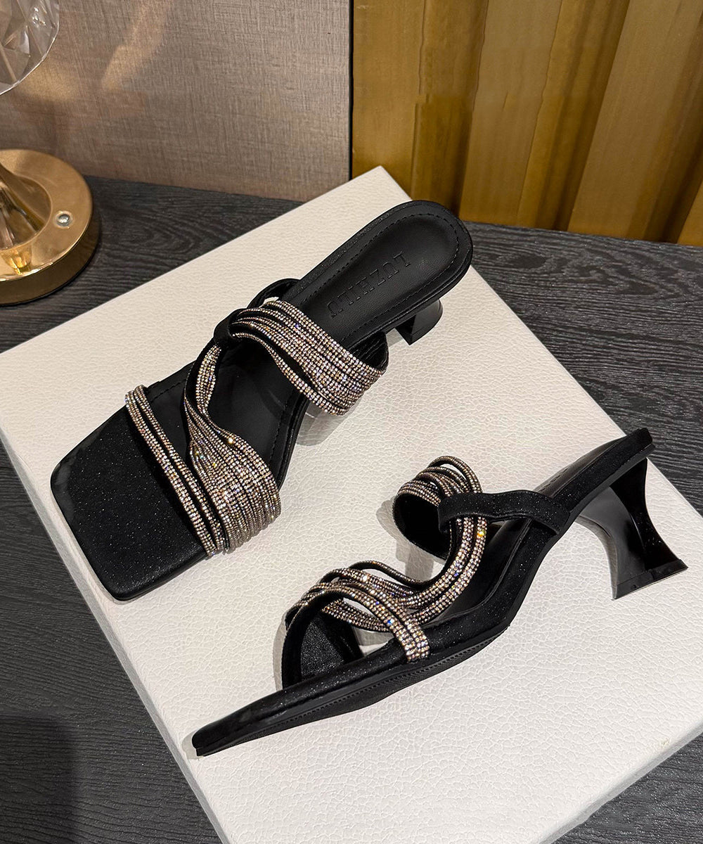Dame Høyhælte Flip Flops Boho Stil Peep Toe 2