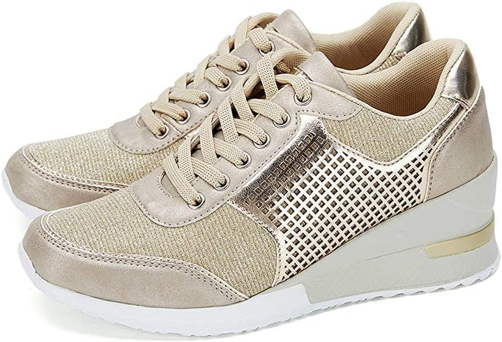Dame Høyhælte Sneakers Kilehæl Trendy Design 1