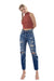Dame Høyt Liv Mom Fit Denim Jeans 0