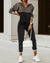 Dame Joggedress Cropped Top Monogram Detaljer Myk Blandingsstoff 6