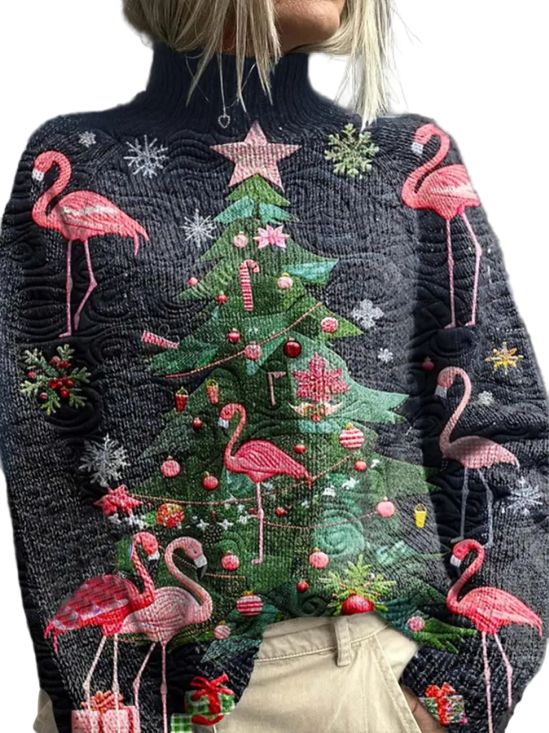 Dame Julegenser med Flamingoer 0