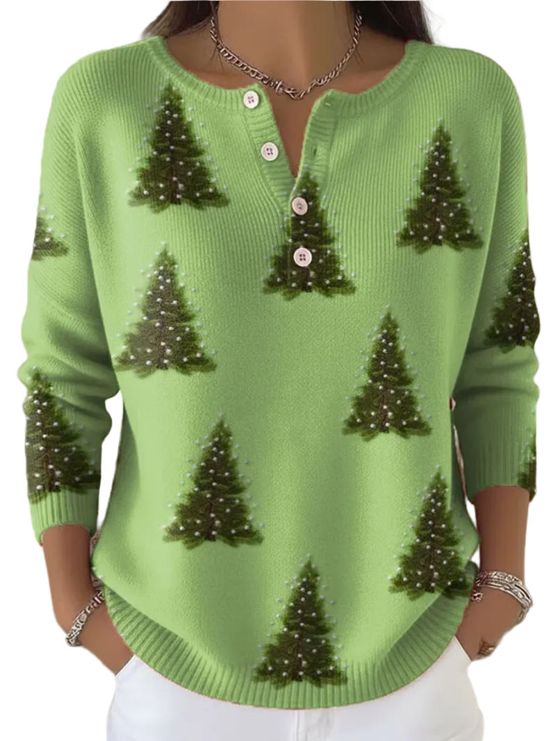Dame Julegenser med Juletretrykk 0